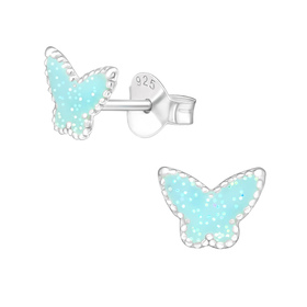 Schmetterling Kinder Ohrringe 925 Silber