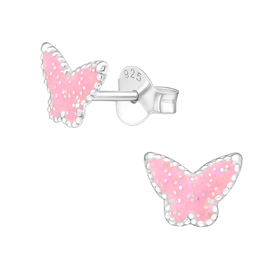 Schmetterling Kinder Ohrringe 925 Silber
