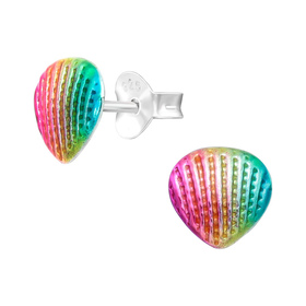 Muschel Kinder Ohrringe 925 Silber