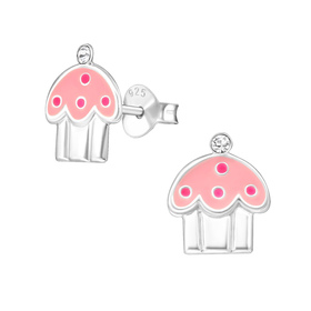 Cupcake Kinder Ohrringe 925 Silber