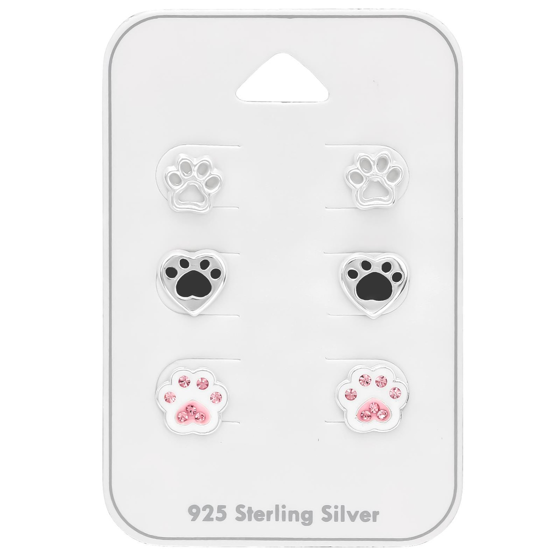 Pfotenabdruck Kinder Schmuckset 925 Silber