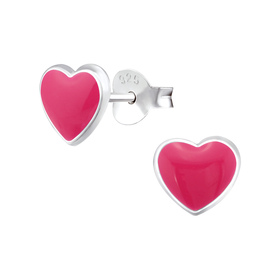 Herz Kinder Ohrringe 925 Silber
