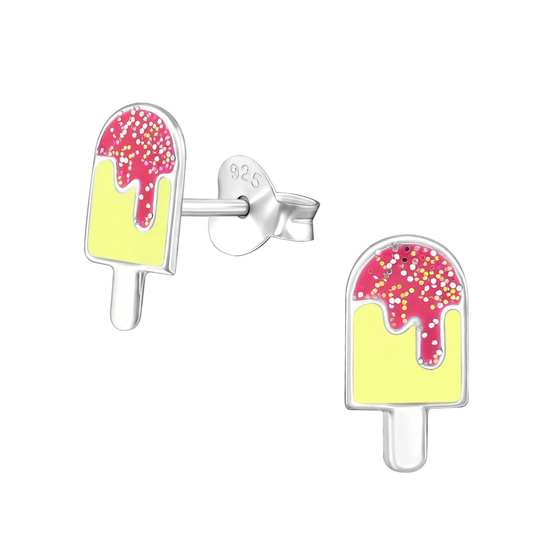Eiscreme Kinder Ohrringe 925 Silber