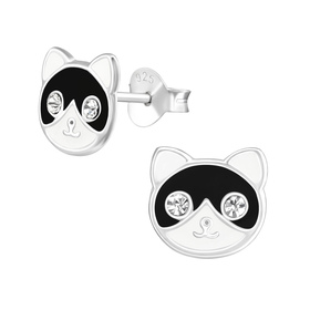 Katze Kinder Ohrringe 925 Silber