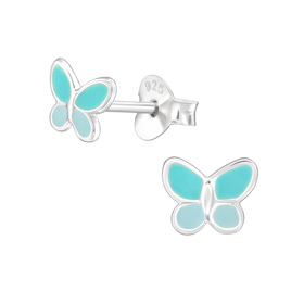 Schmetterling Kinder Ohrringe 925 Silber