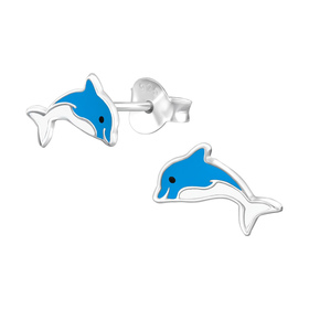 Delfin Kinder Ohrringe 925 Silber