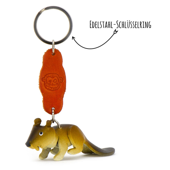 Biber Schlsselanhnger aus Leder