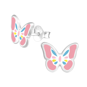 Schmetterling Kinder Ohrringe 925 Silber