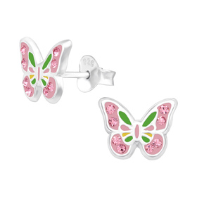 Schmetterling Kinder Ohrringe 925 Silber