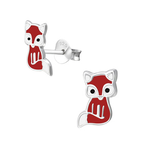 Fuchs Kinder Ohrringe 925 Silber