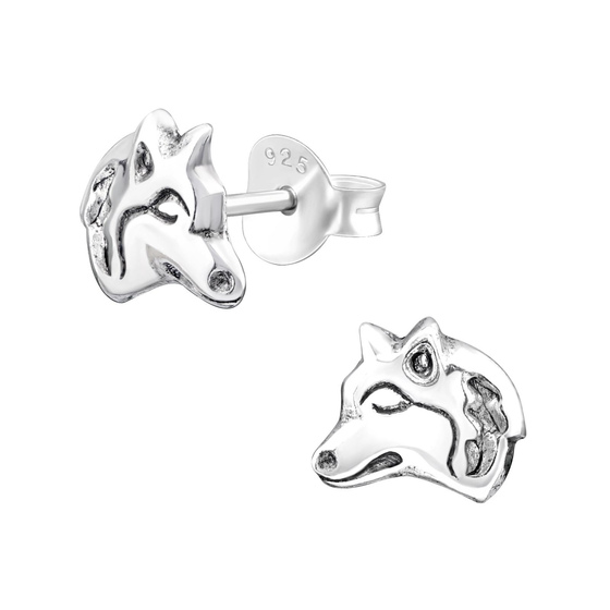 Wolf Kinder Ohrringe 925 Silber