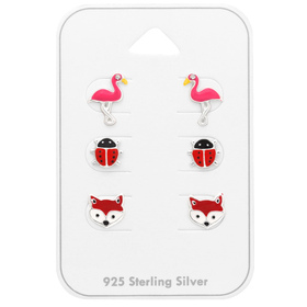 Tiere Kinder Schmuckset 925 Silber