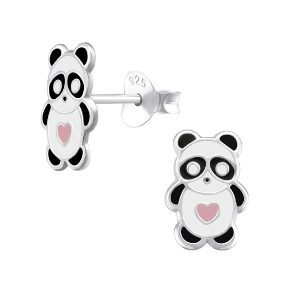 Panda Kinder Ohrringe 925 Silber