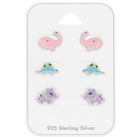 Dinosaurier Kinder Schmuckset 925 Silber