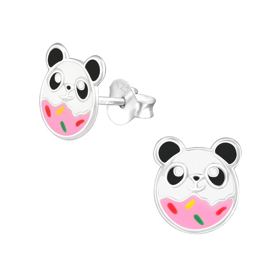 Panda Kinder Ohrringe 925 Silber
