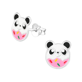 Panda Kinder Ohrringe 925 Silber