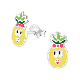 Ananas Kinder Ohrringe 925 Silber