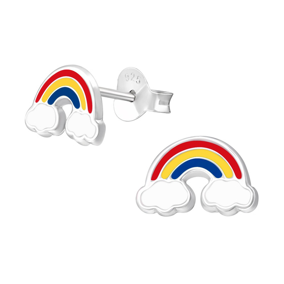 Regenbogen Kinder Ohrringe 925 Silber