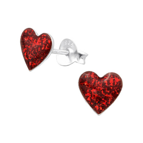 Herz Kinder Ohrringe 925 Silber