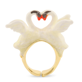 Auf dem Bild zu sehen sind Damen Ringe mit Schwan aus...