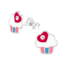 Cupcake Kinder Ohrringe 925 Silber