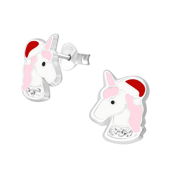 Einhorn Xmas Kinder Ohrringe 925 Silber