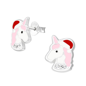 Einhorn Xmas Kinder Ohrringe 925 Silber