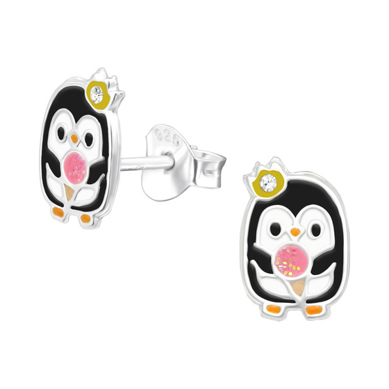 Pinguin Kinder Ohrringe 925 Silber