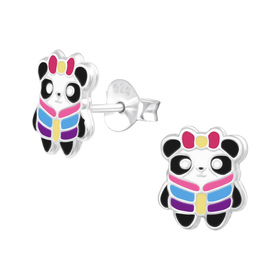 Panda Kinder Ohrringe 925 Silber