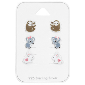 Tiere Kinder Schmuckset 925 Silber