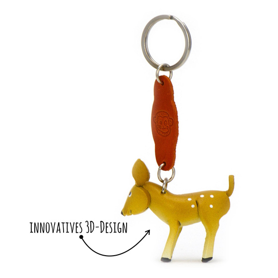 Reh Schlsselanhnger aus Leder