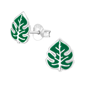 Blatt Kinder Ohrringe 925 Silber