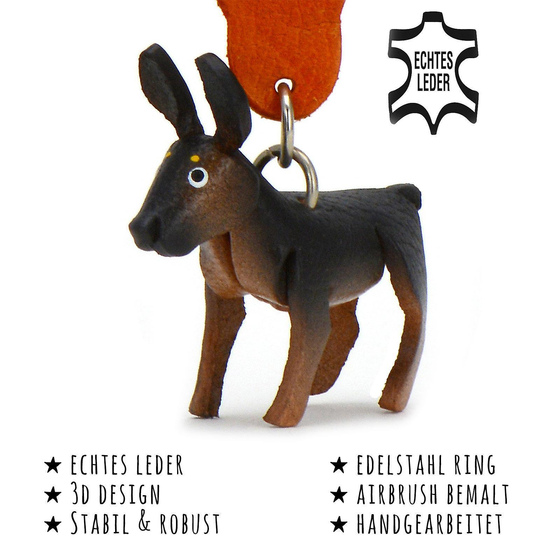 Das Bild mit Beschreibung zeigt ein Schferhund aus Leder