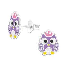 Eule Kinder Ohrringe 925 Silber