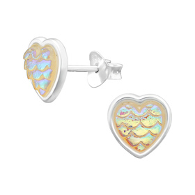 Herz Kinder Ohrringe 925 Silber