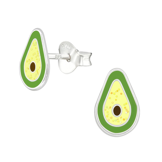 Avocado Kinder Ohrringe 925 Silber