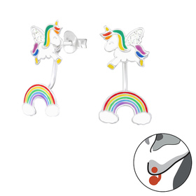Einhorn Kinder Ohrringe 925 Silber