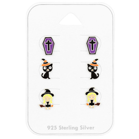 Halloween Kinder Schmuckset 925 Silber