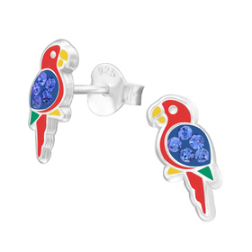 Papagei Kinder Ohrringe 925 Silber