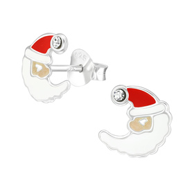 Weihnachtsmann Kinder Ohrringe 925 Silber
