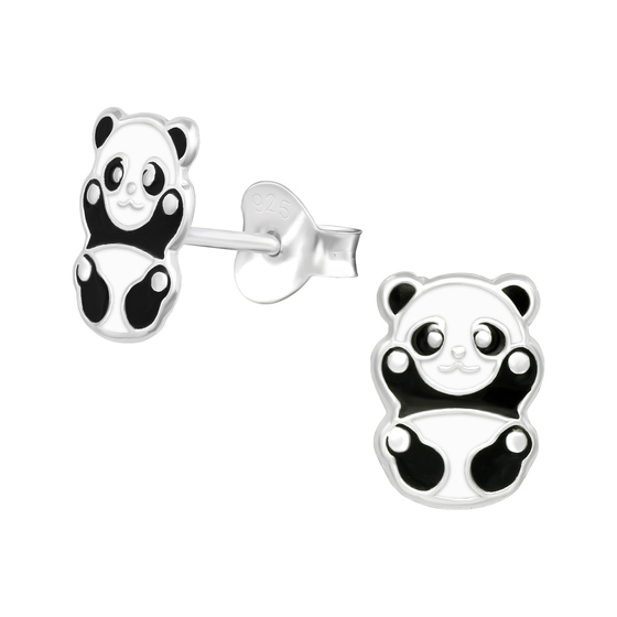 Panda Kinder Ohrringe 925 Silber