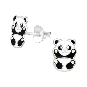 Panda Kinder Ohrringe 925 Silber