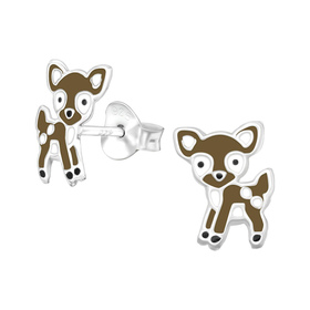 Hirsch Kinder Ohrringe 925 Silber
