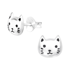 Katze Kinder Ohrringe 925 Silber