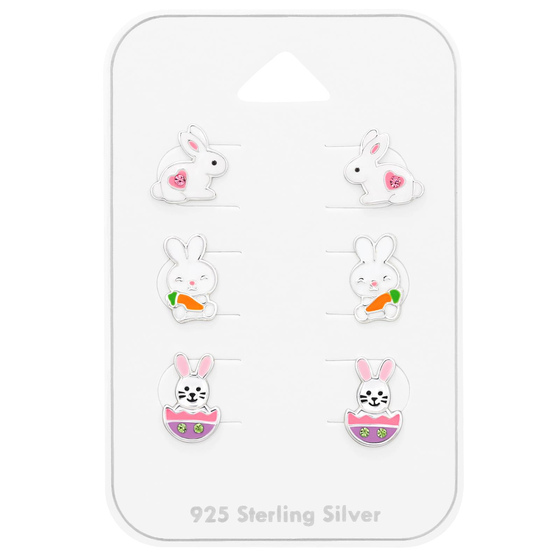 Osterhasen Kinder Schmuckset 925 Silber