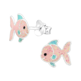 Fisch Kinder Ohrringe 925 Silber