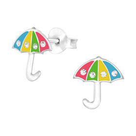 Regenschirm Kinder Ohrringe 925 Silber