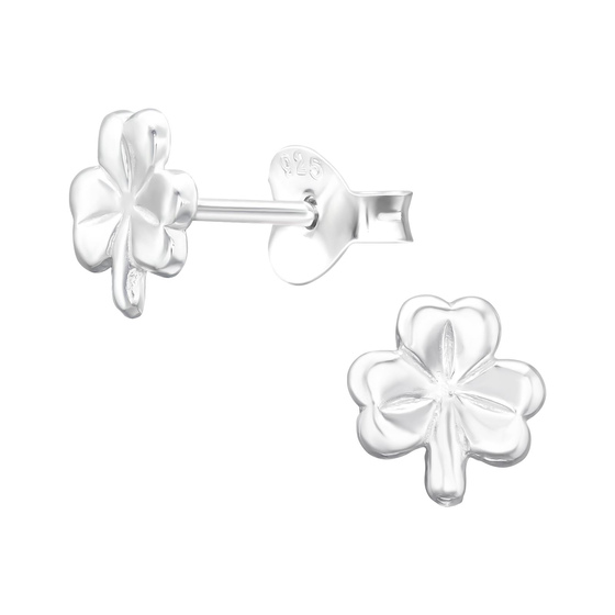 Kleeblatt Kinder Ohrringe 925 Silber