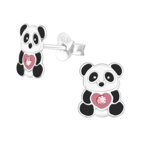 Panda Kinder Ohrringe 925 Silber