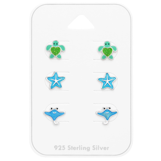 Meereswelt Kinder Schmuckset 925 Silber